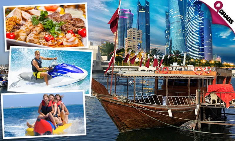 Fun Trip to Safliya Island for TEN: Jet Ski, Banana Boat Rides, BBQ On-Board a Traditional Dhow Boat & More!